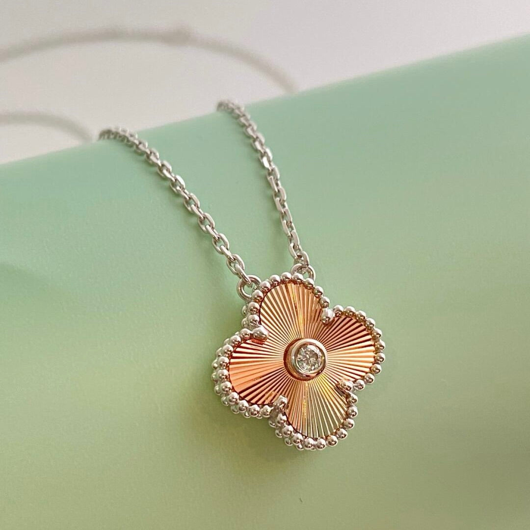 DIANA 2024 SPECIAL EDITION CLOVER 15MM DIAMOND LASER NECKLACE CHRISTMAS