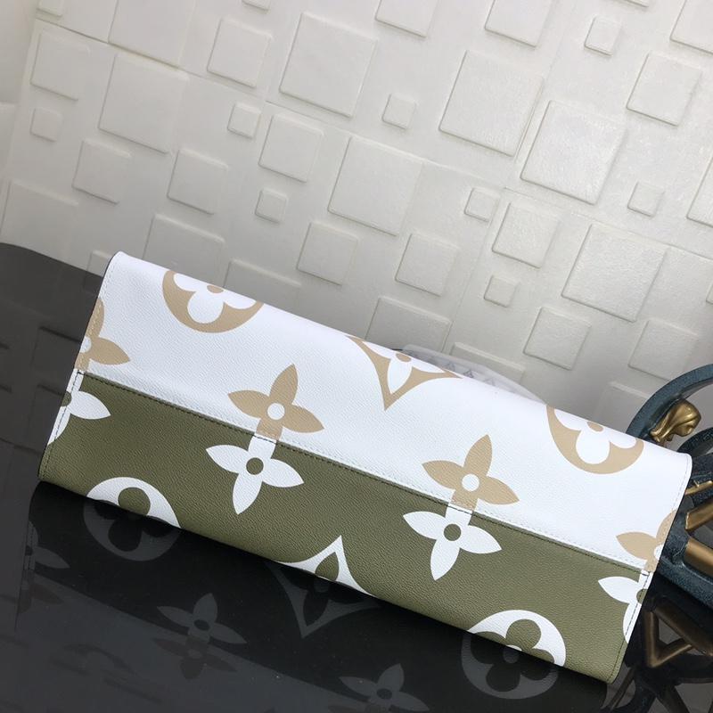 ONTHEGO GM 41 MONOGRAMA CAQUI BLANCO BEIGE LONA GIGANTE RECUBIERTA