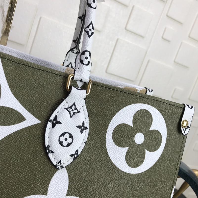 ONTHEGO GM 41 MONOGRAMA CAQUI BLANCO BEIGE LONA GIGANTE RECUBIERTA