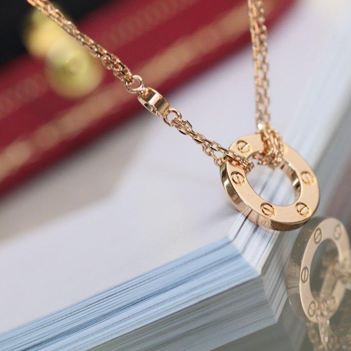 DIANA LOVE NECKLACE ADJUSTABLE ROSE GOLD 2 DIAMOND