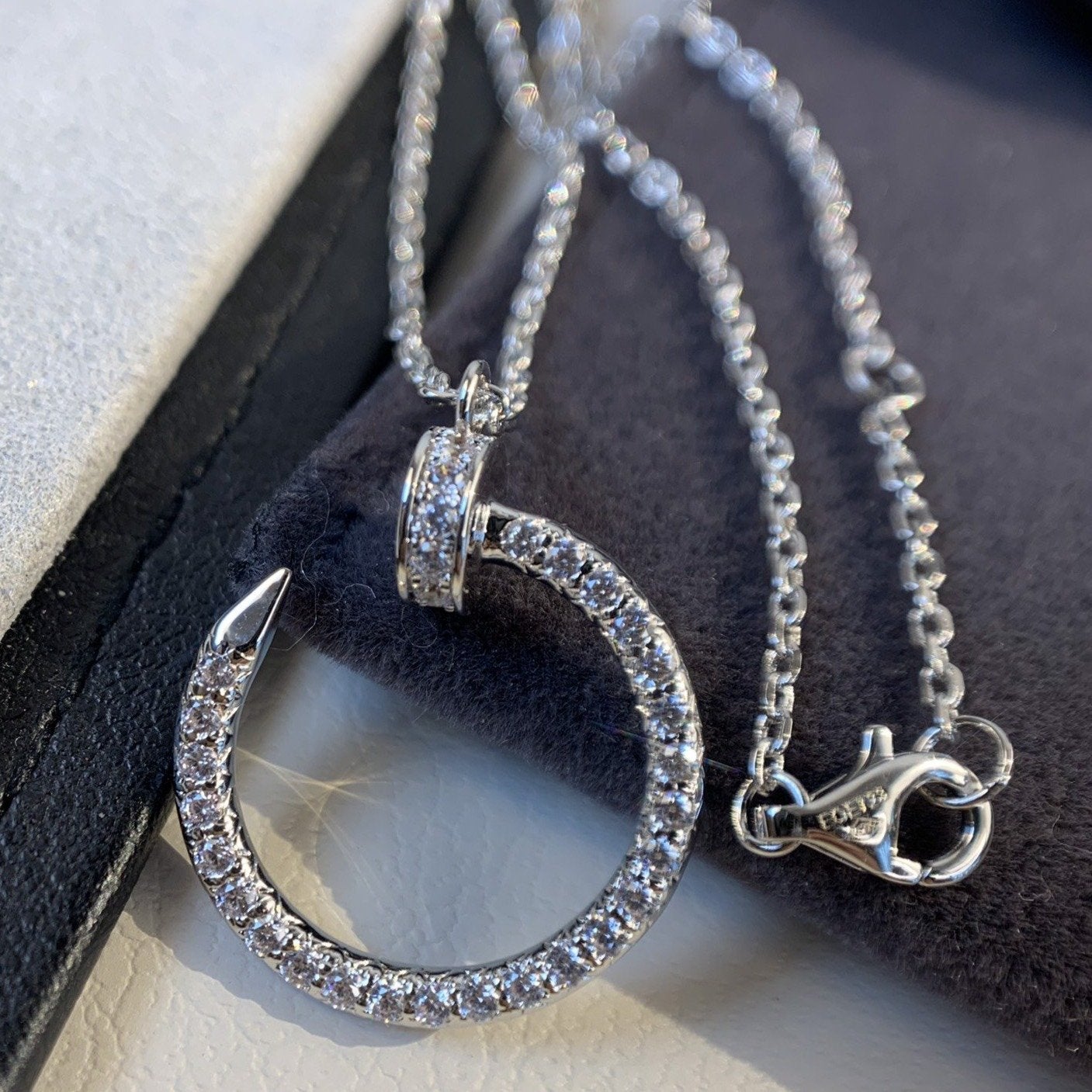 DIANA JUSTE NECKLACE SILVER DIAMONDS
