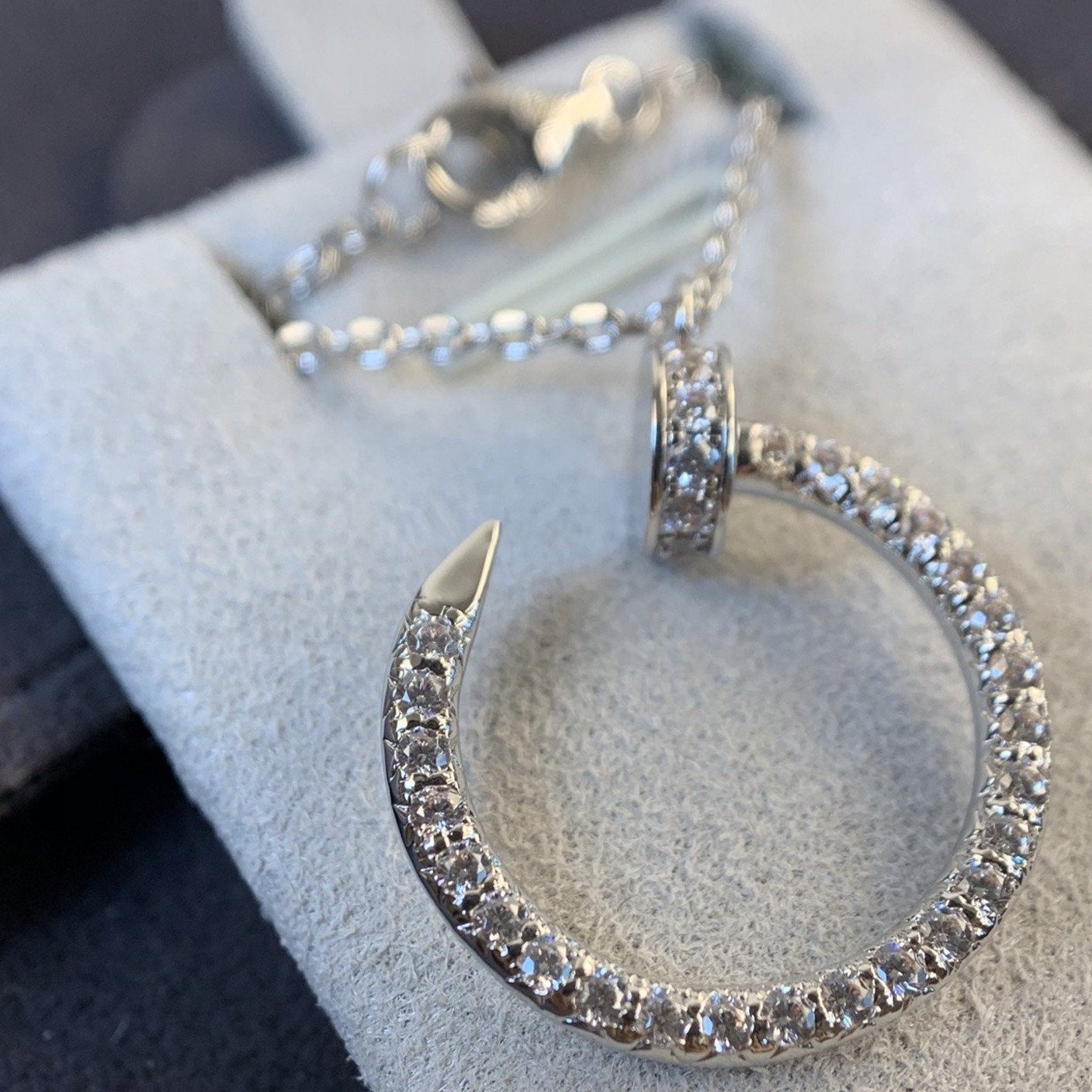 DIANA JUSTE NECKLACE SILVER DIAMONDS