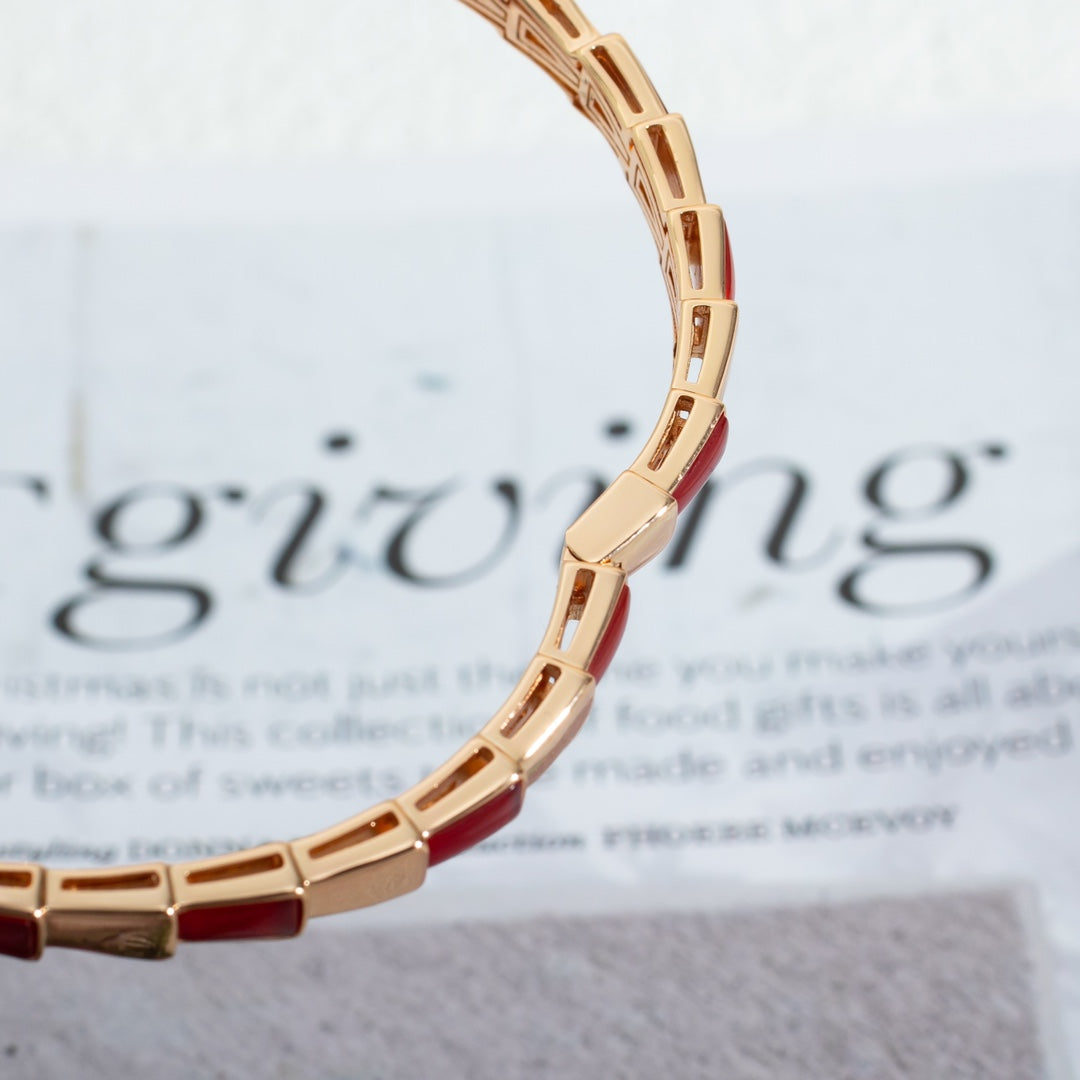 DIANA SERPENTI BRACELET PINK GOLD RUBELLITE