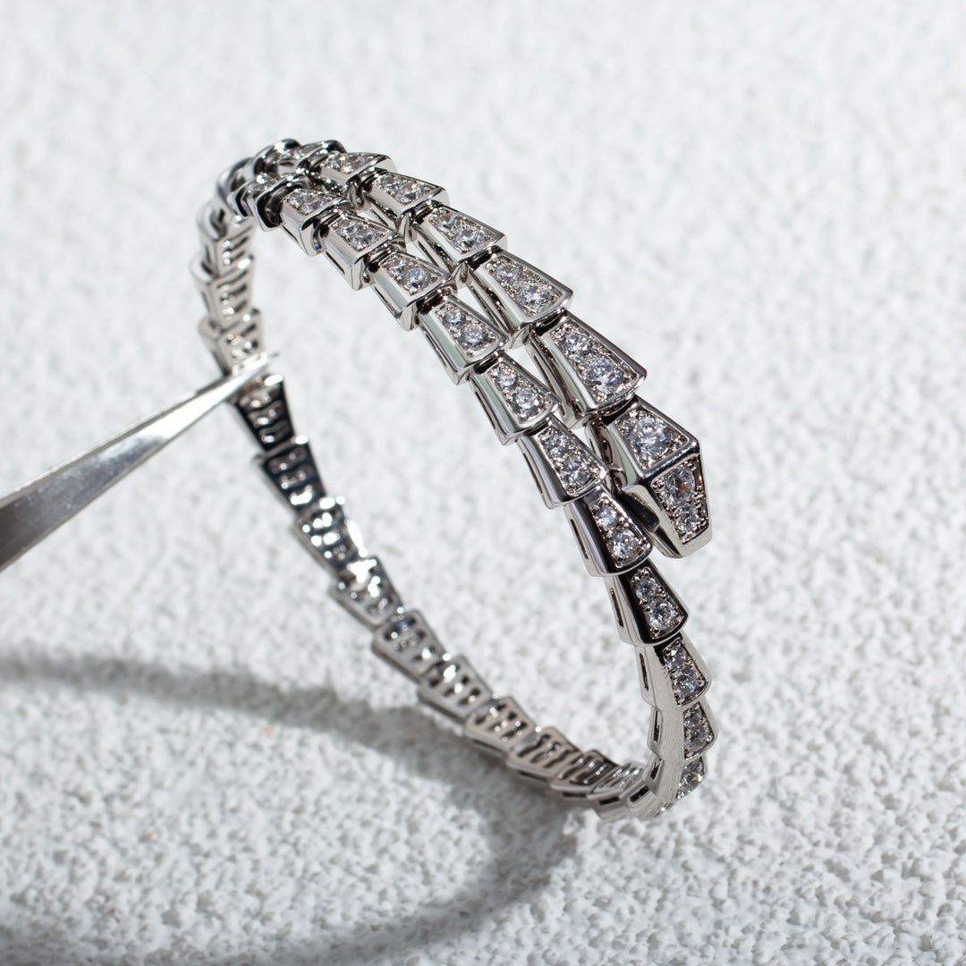 DIANA SERPENTI BRACELET 6MM SILVER DIAMOND