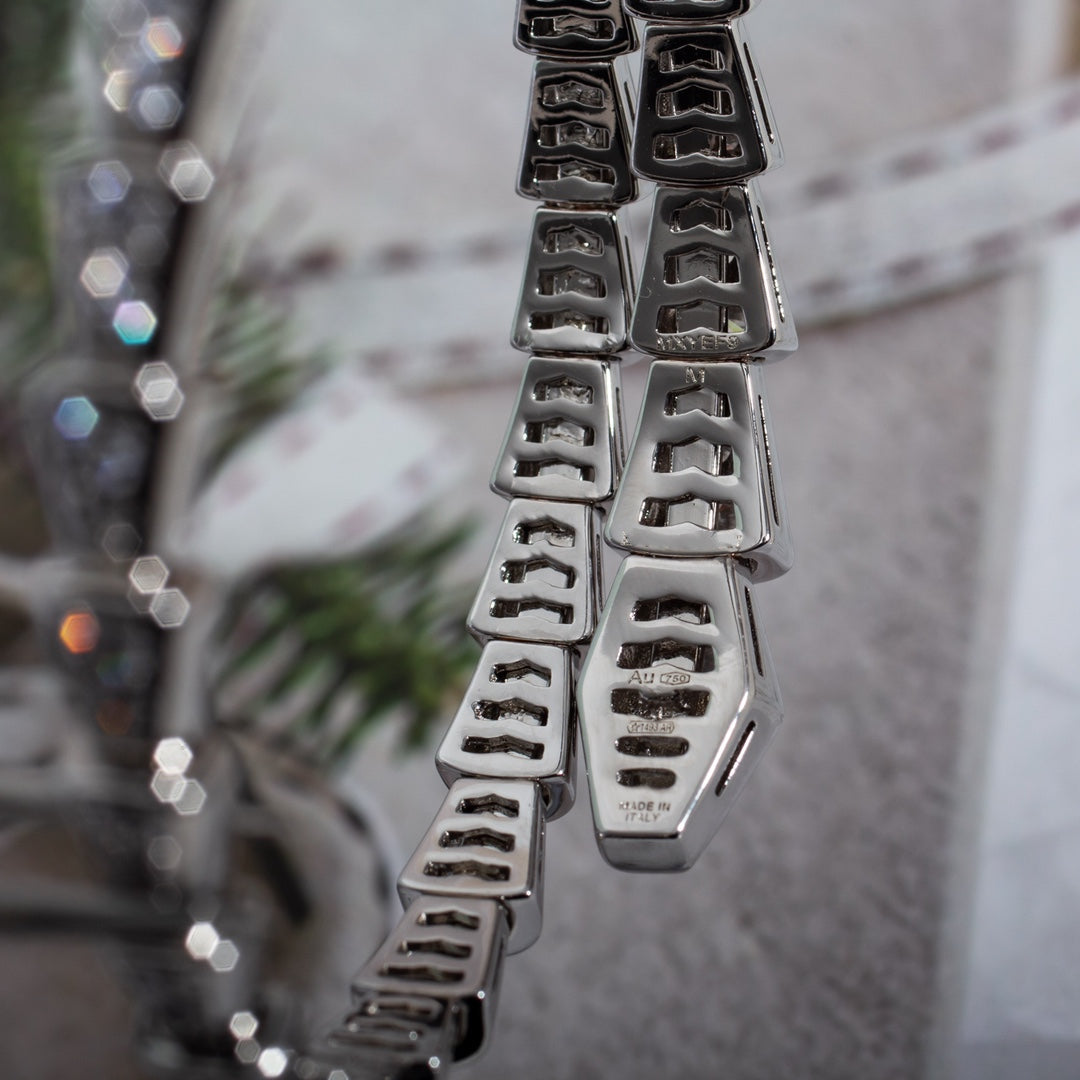 PULSERA DIANA SERPENTI PLATA 6MM DIAMANTE