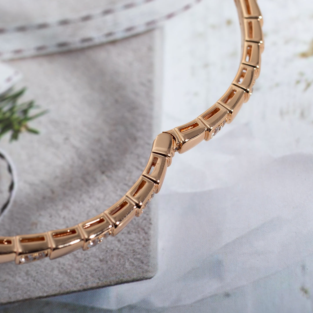 BRACELET DIANA SERPENTI OR ROSE DIAMANT