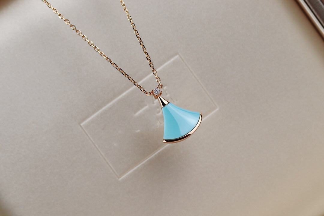 DIANA DREAM NECKLACE TURQUOISE PINK GOLD