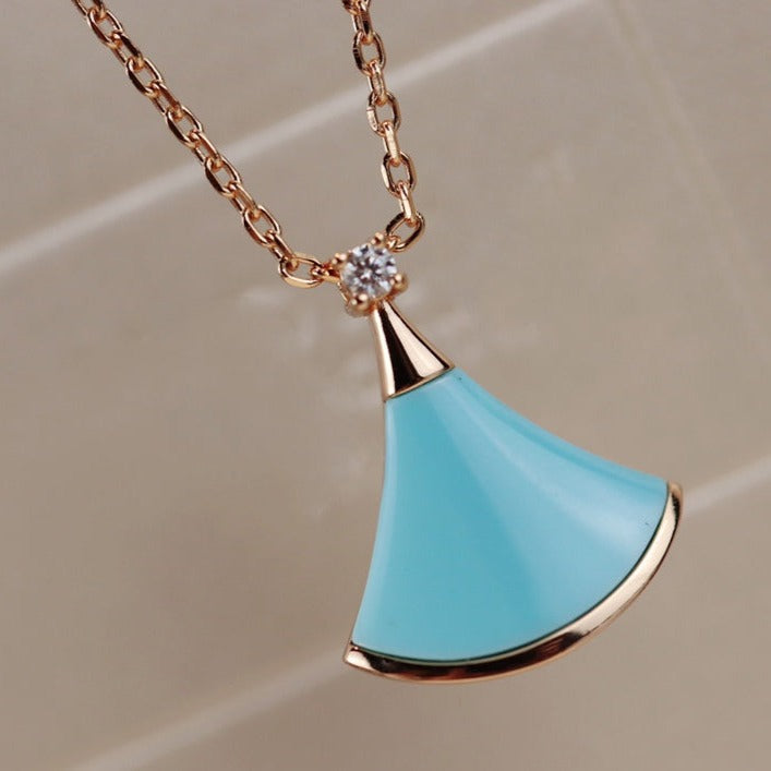 DIANA DREAM NECKLACE TURQUOISE PINK GOLD