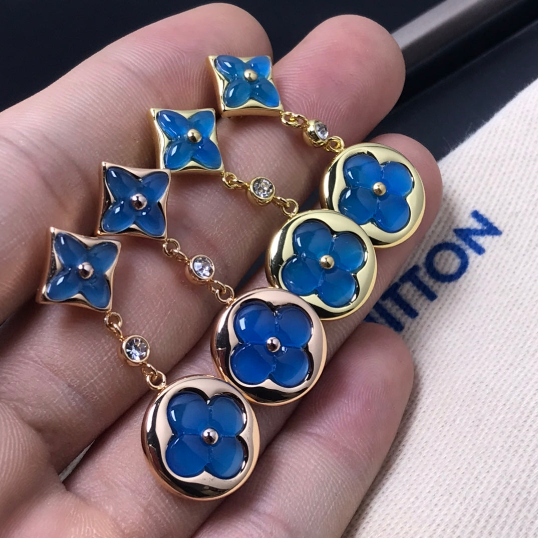 PENDIENTES DE DIAMANTE CON ÁGATA ESTRELLA Y SOL DE DIANA