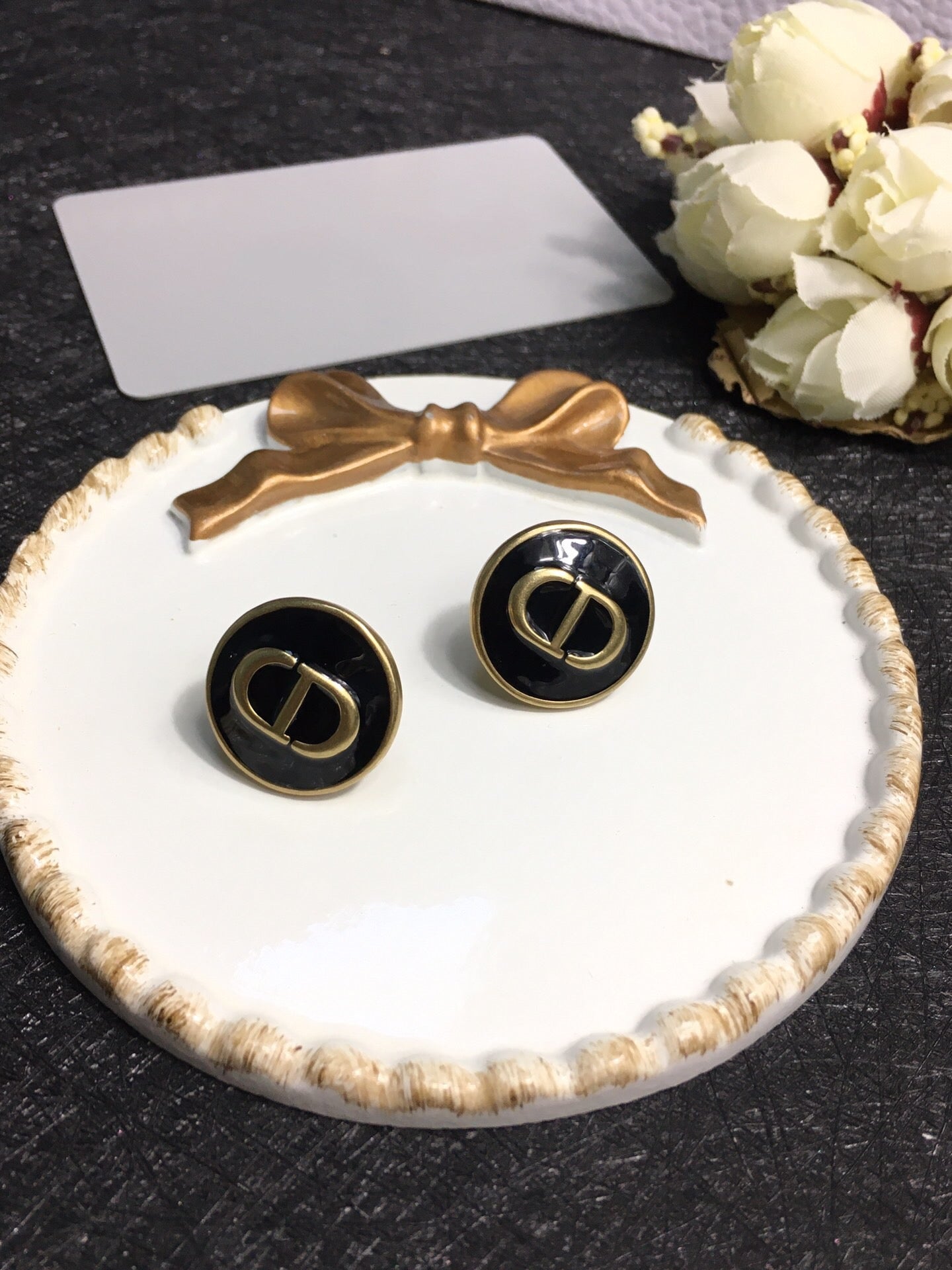 BOUCLES D'OREILLES CD STUD ONYX