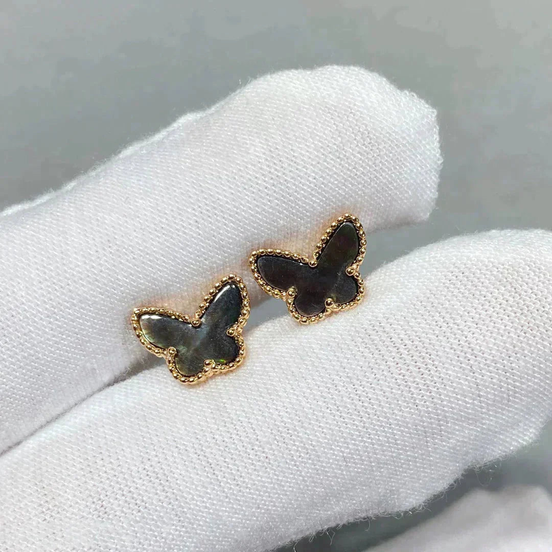 DIANA BUTTERFLY DARK MOP EARRINGS