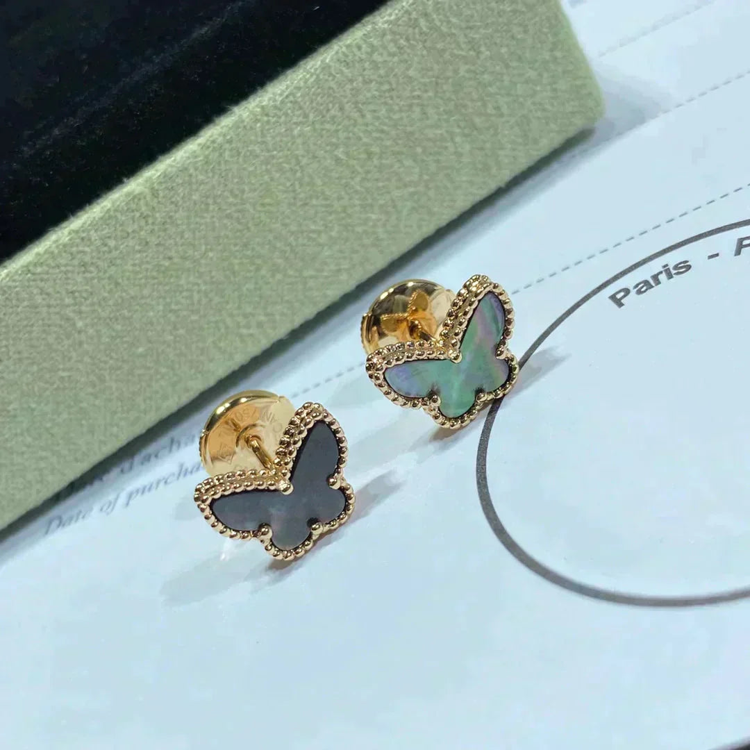 DIANA BUTTERFLY DARK MOP EARRINGS