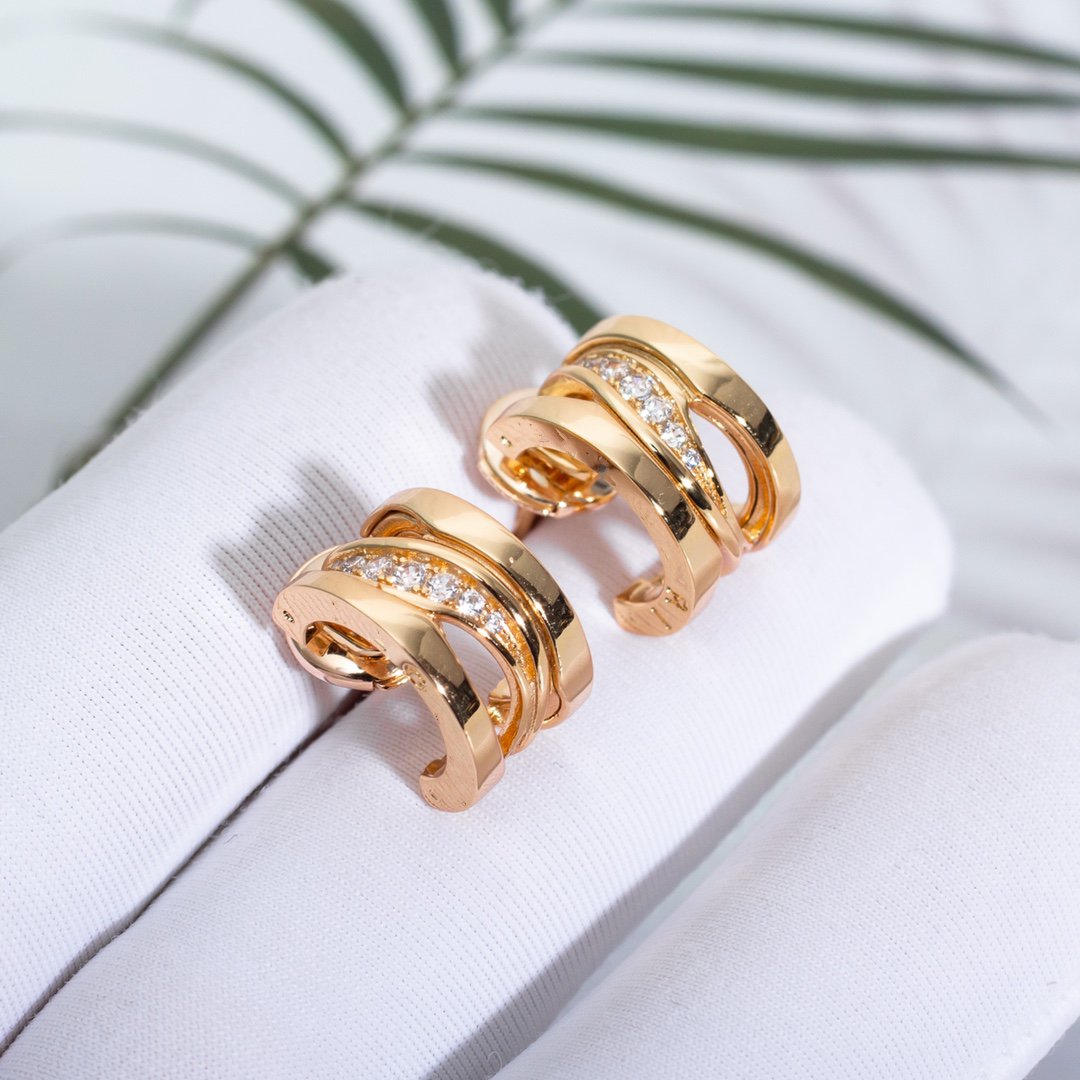DIANA ZERO 1 PINK GOLD DIAMONDS EARRINGS