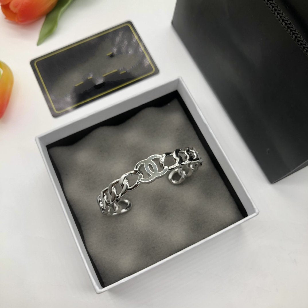 PULSERA DE PLATA DOBLE C