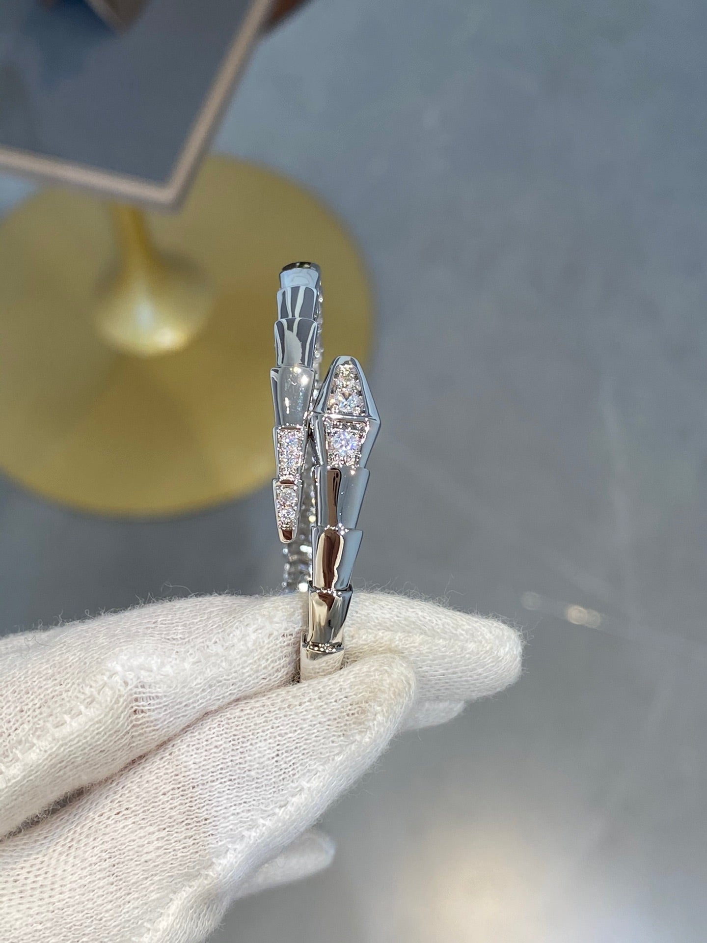 DIANA SERPENTI BRACELET DIAMONDS SILVER