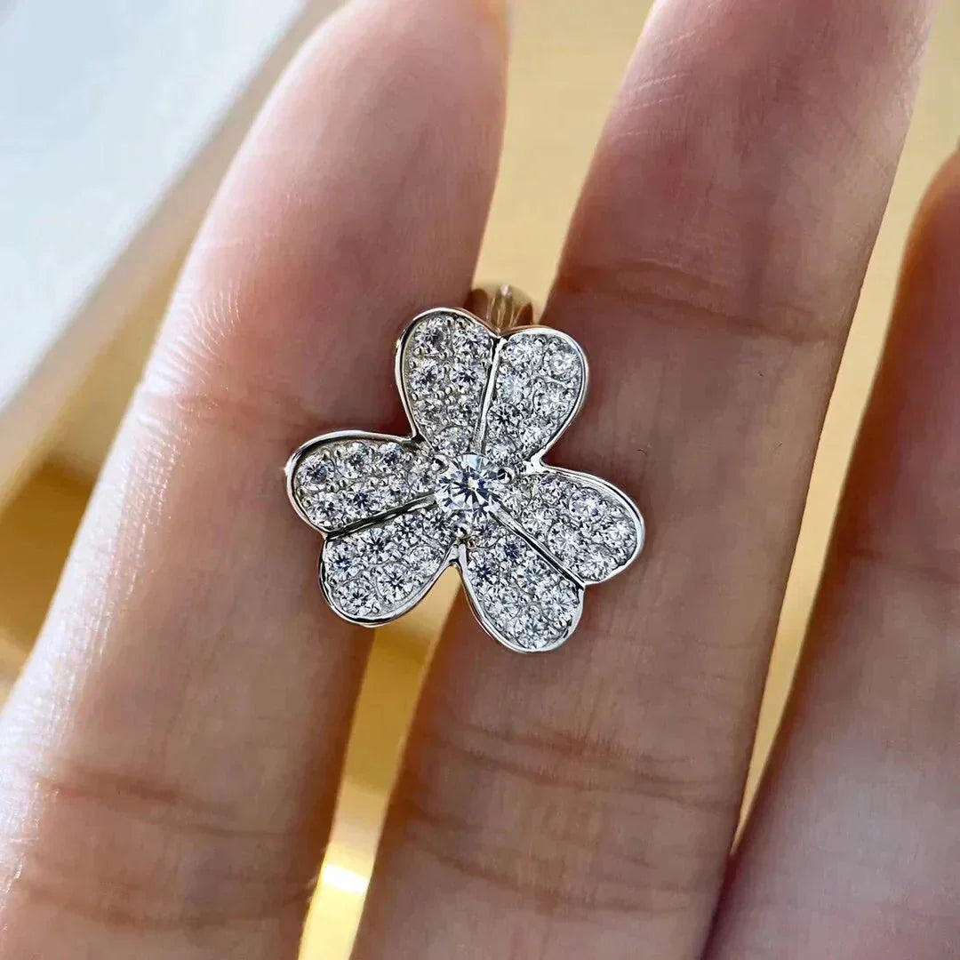 PENDIENTES DIANA CLOVER COMOS DIAMANTES PLATA