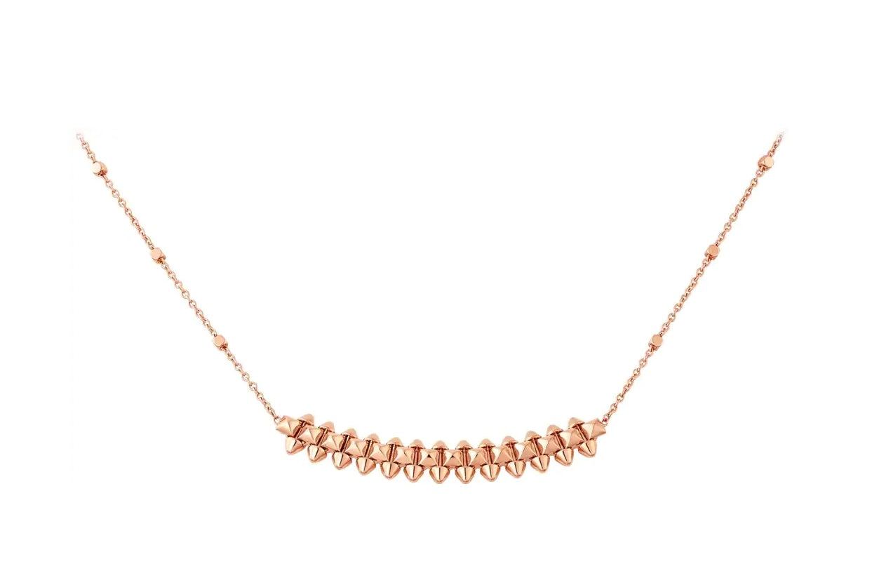 DIANA CLASH PINK GOLD NECKLACE