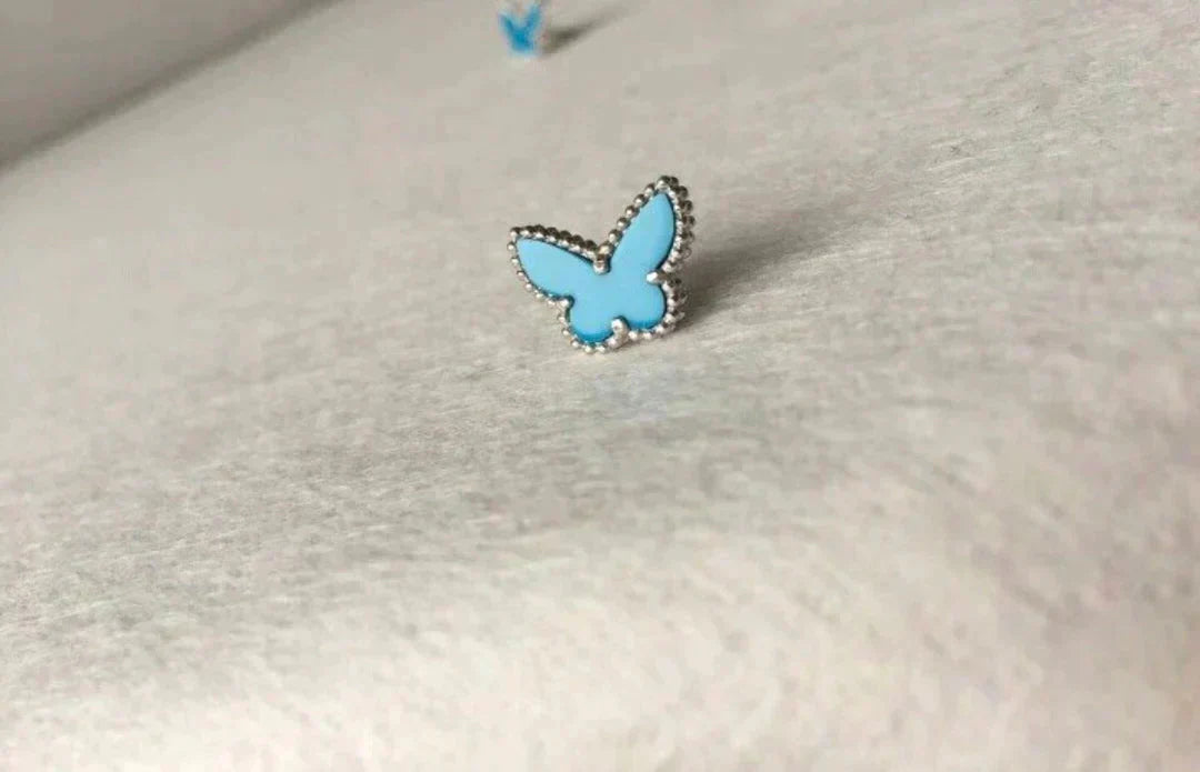 DIANA BUTTERFLY TURQUOISE EARRINGS SILVER