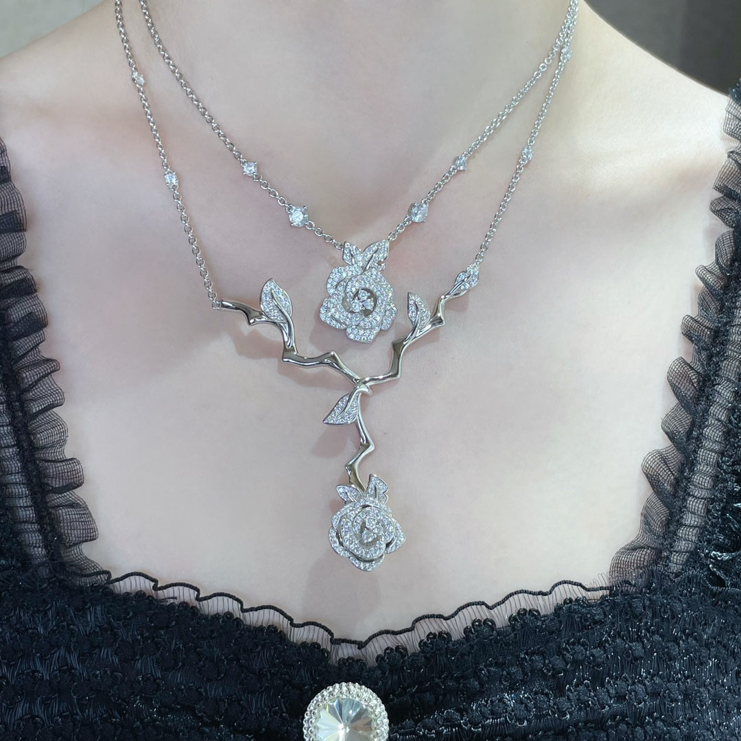 COLLIER MOYEN ROSE BAGATELLE DIAMANT