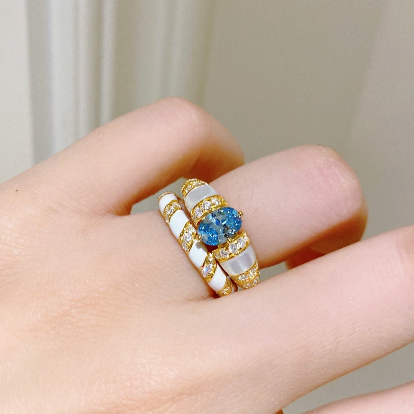 BAGUE PARAIBA OR DIAMANT