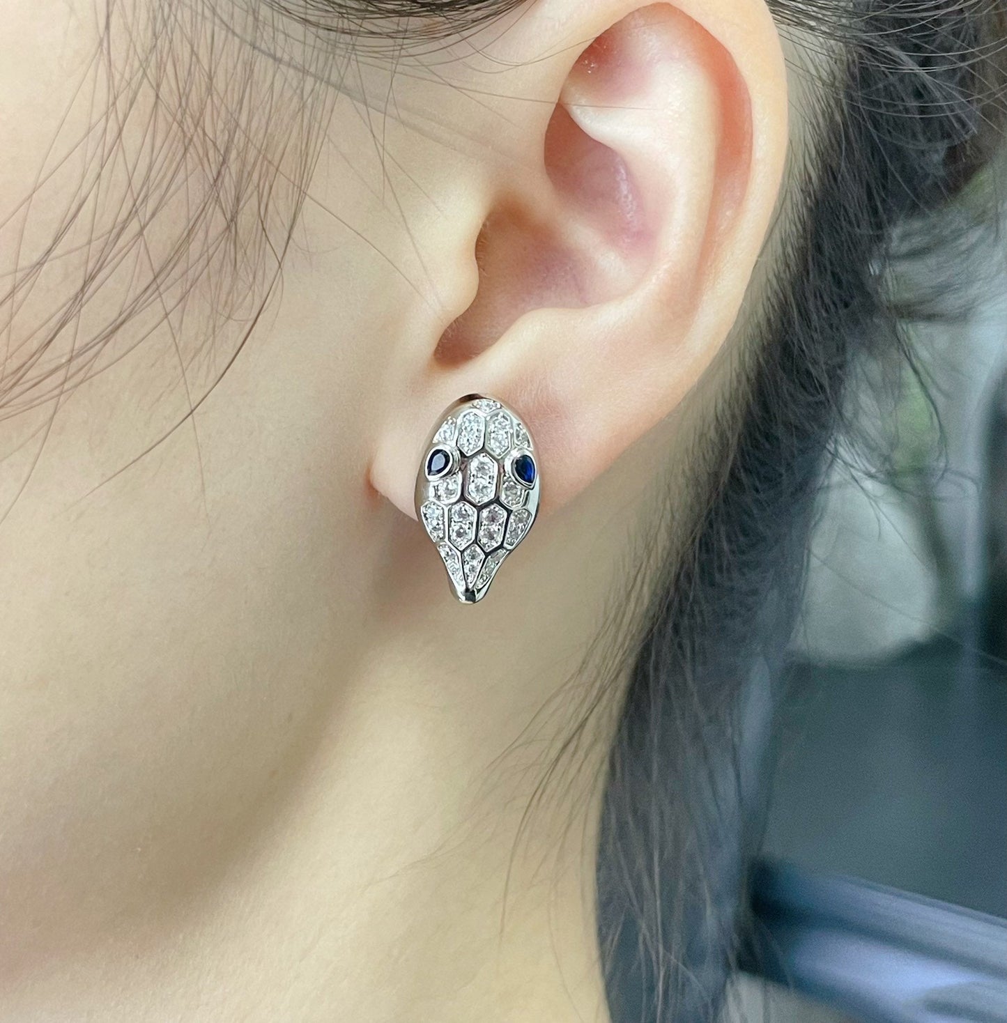 DIANA SERPENT DIAMOND STUD EARRINGS