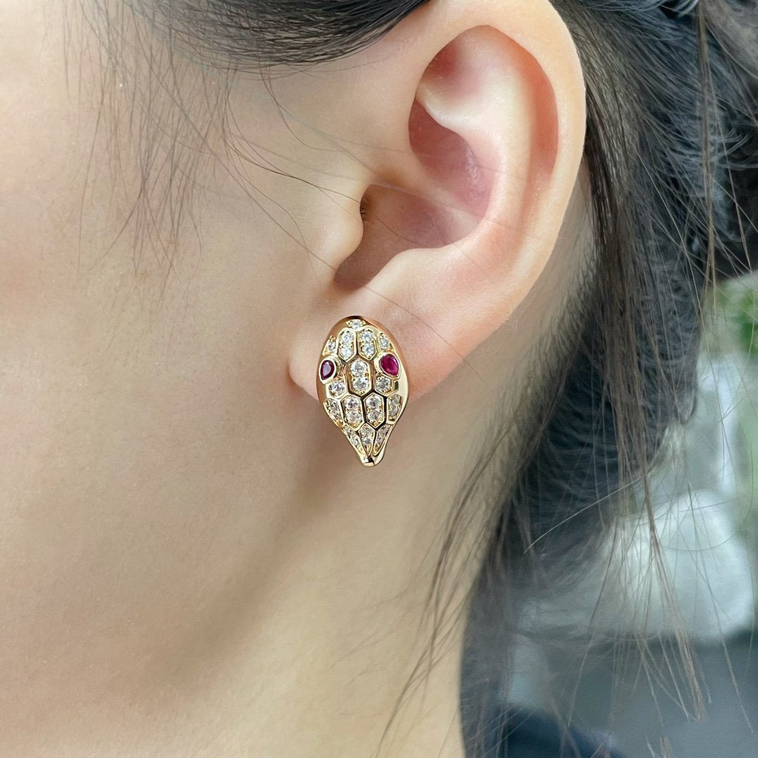 DIANA SERPENT DIAMOND STUD EARRINGS