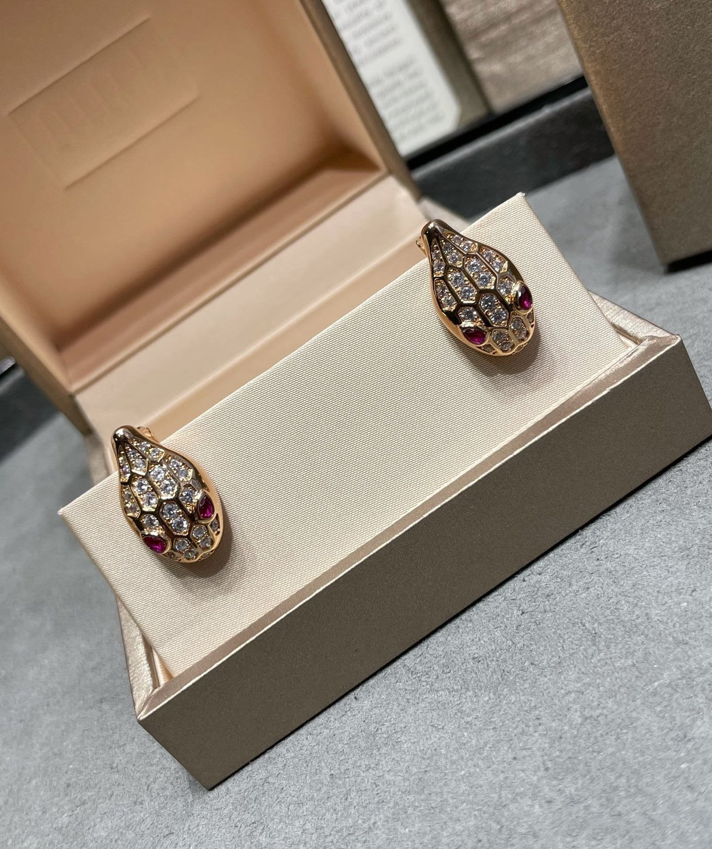 DIANA SERPENT DIAMOND STUD EARRINGS