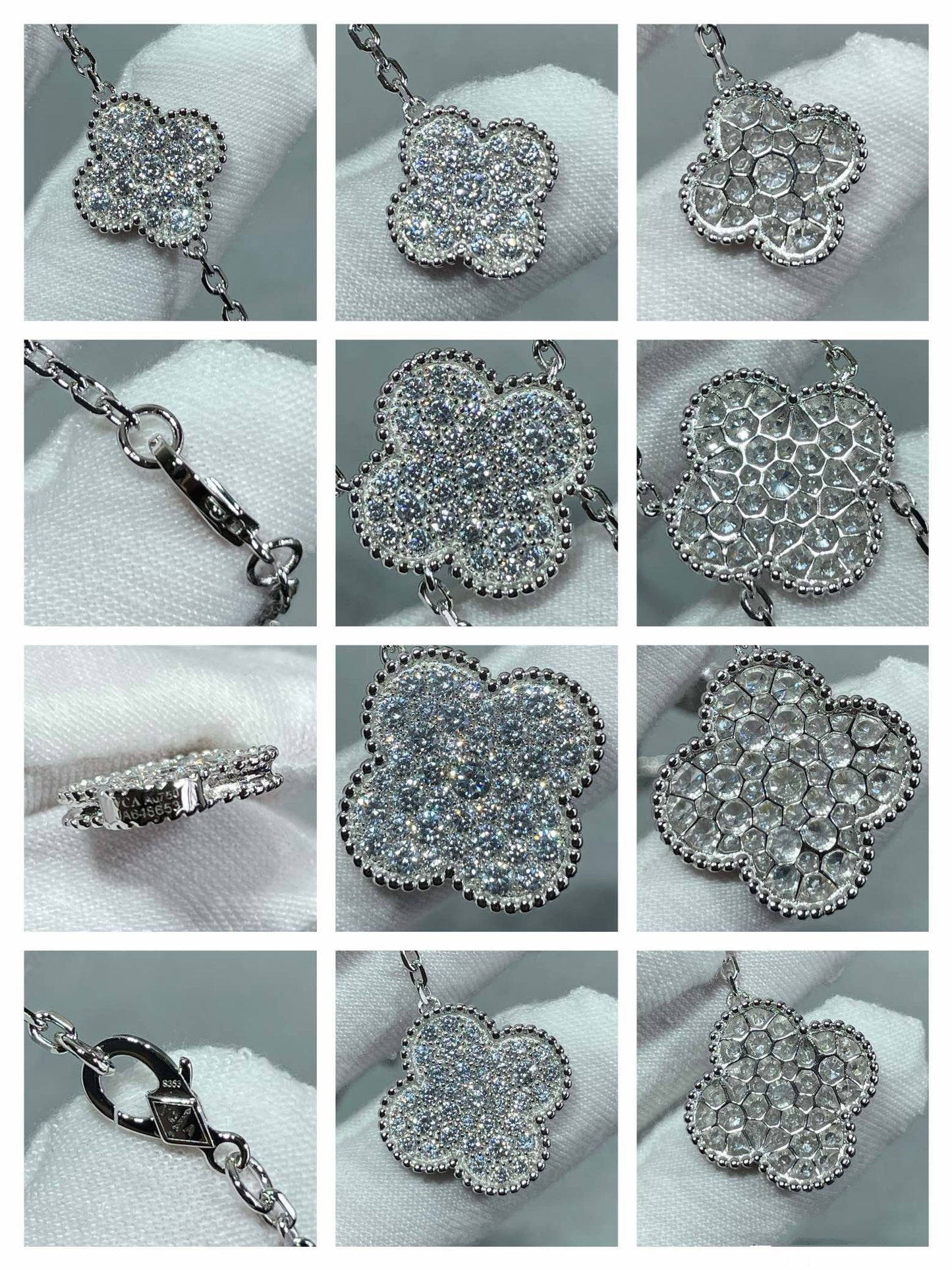 COLLAR DIANA CLOVER CON 6 MOTIVOS Y DIAMANTES PAVÉ