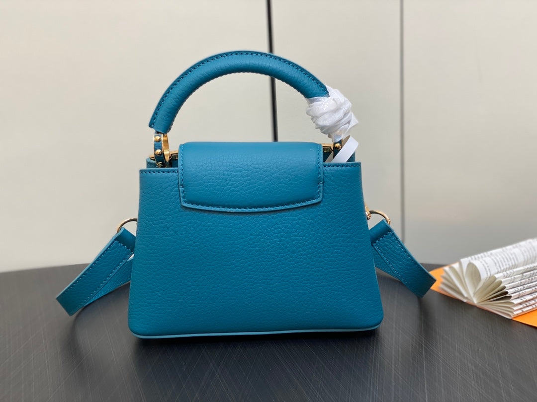 QUINCAILLERIE CAPUCINES MINI 21 BLEU TAURILLON OR