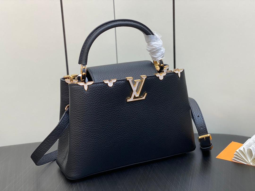 CAPUCINES MM 31 NOIR TAURILLON QUINCAILLERIE OR