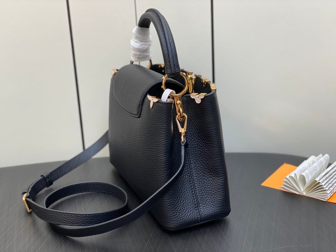 CAPUCINES MM 31 NOIR TAURILLON QUINCAILLERIE OR