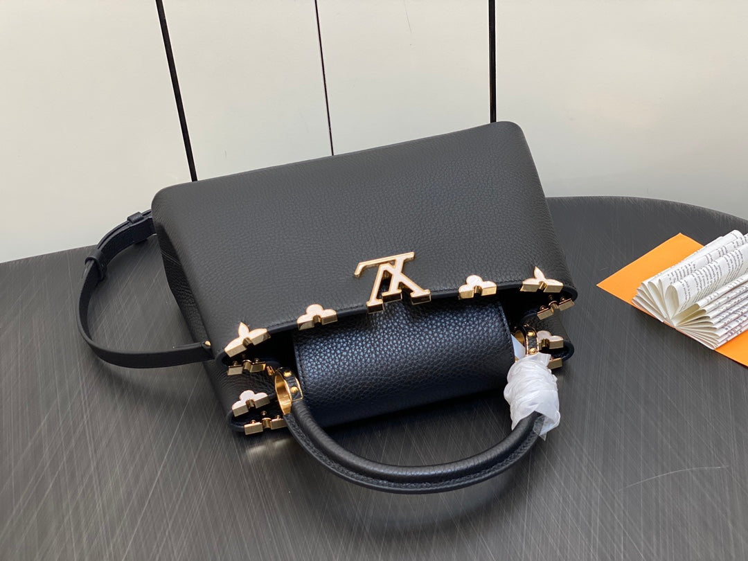 CAPUCINES MM 31 NOIR TAURILLON QUINCAILLERIE OR