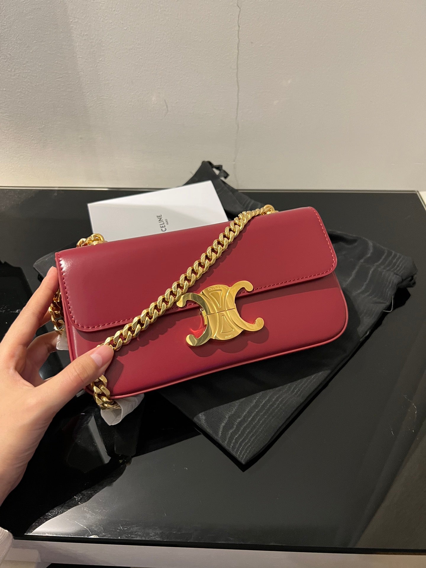 CLASSIC TRIOMPHE 20 PIEL DE BECERRO ROJA