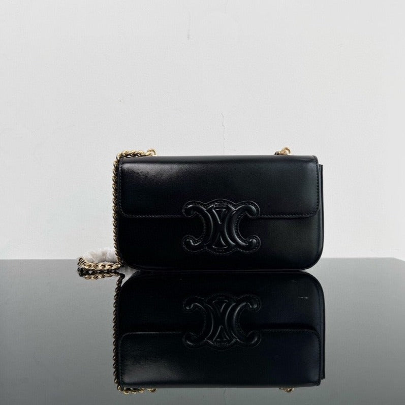 CUIR TRIOMPHE 20 PIEL DE BECERRO NEGRA HIERRO DORADO