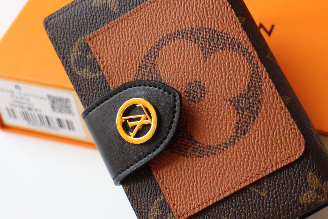CARTERA JULIETTE 13.5 LONA MONOGRAMA MARRÓN NARANJA