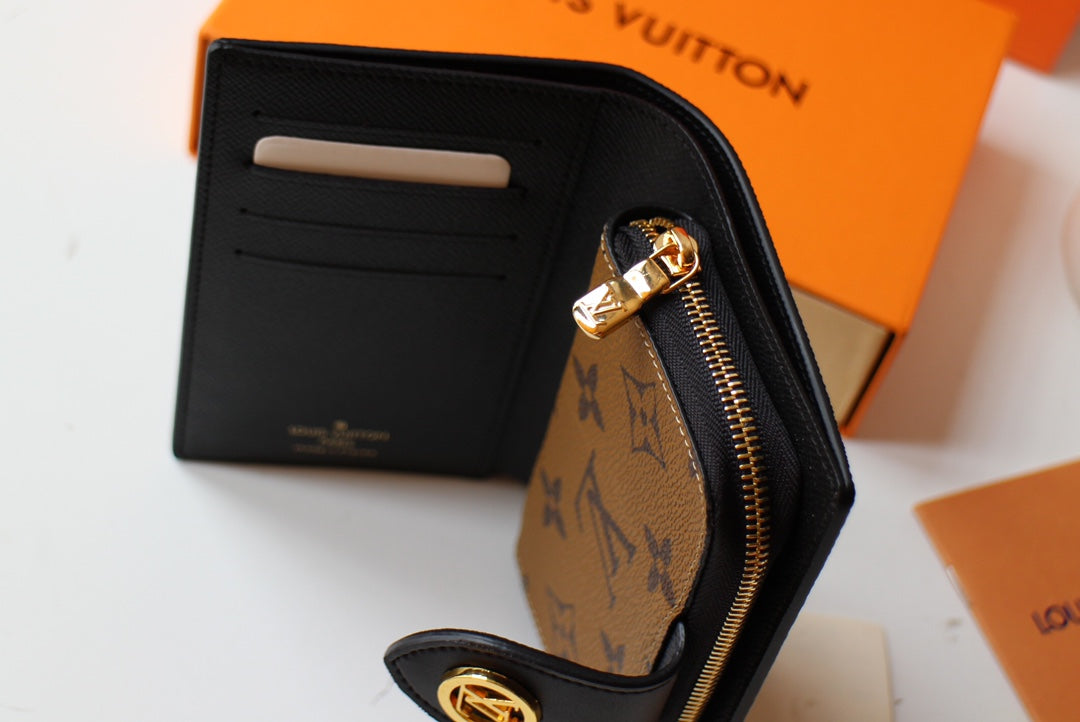 CARTERA JULIETTE 13.5 LONA MONOGRAMA MARRÓN NARANJA