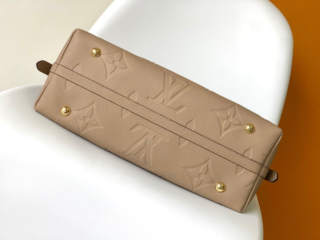 BOLSO DE MANO MM 30 PIEL DE VACUNO GRANULADA BEIGE