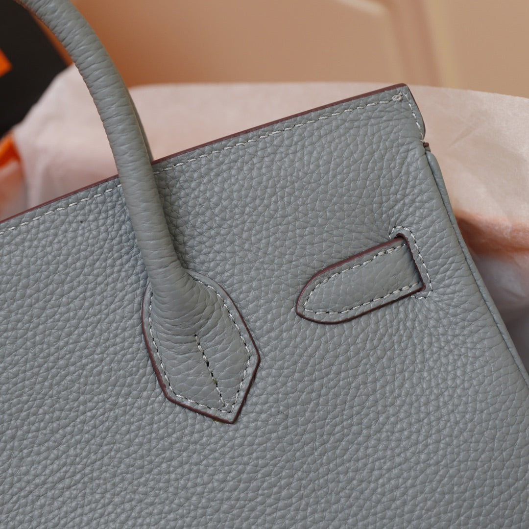 BOLSO HM BIRKIN 35 GRIS TEMPLADO TOGO HARDWARE DORADO