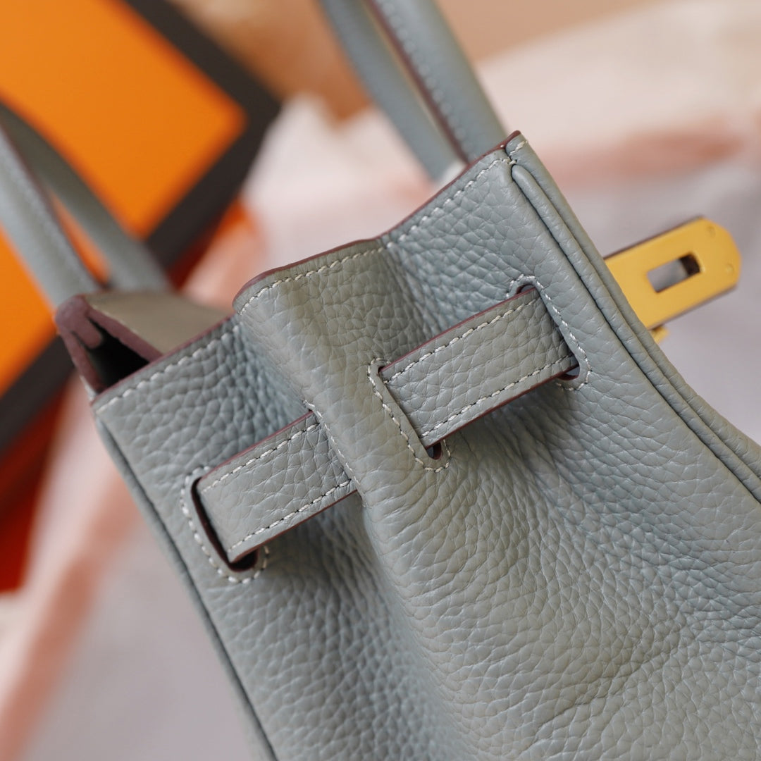 BOLSO HM BIRKIN 35 GRIS TEMPLADO TOGO HARDWARE DORADO