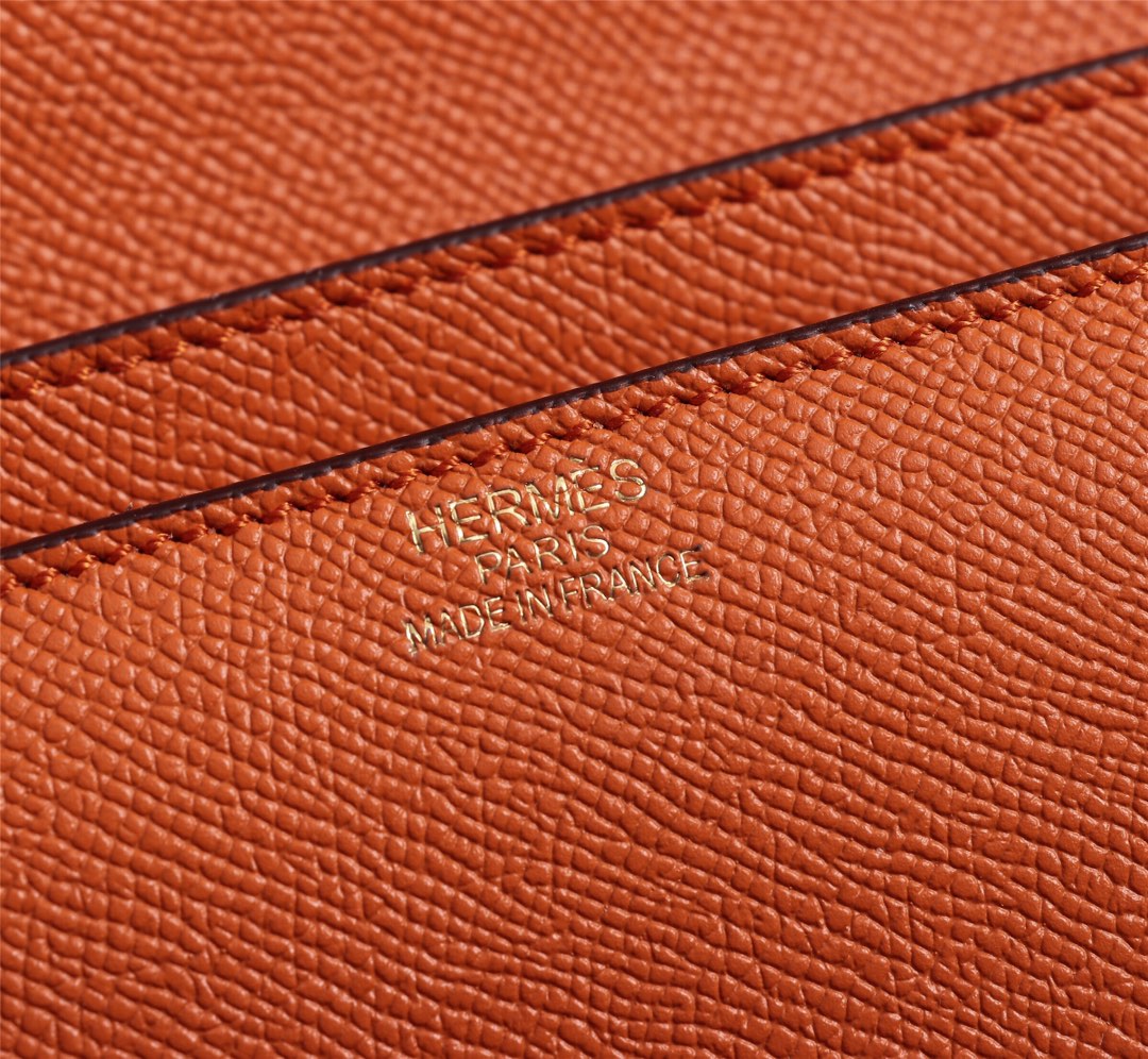 SACS HM CONSTANCE 19 ORANGE EPSOM QUINCAILLERIE OR