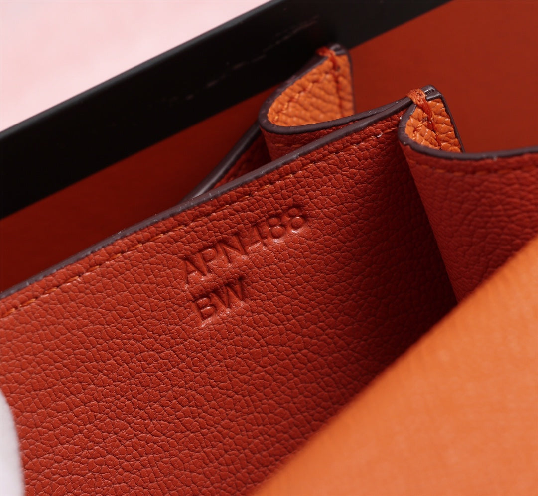 SACS HM CONSTANCE 19 ORANGE EPSOM QUINCAILLERIE OR