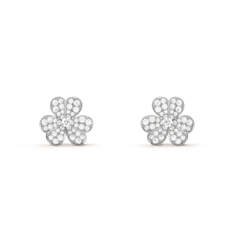 PENDIENTES DIANA CLOVER COMOS DIAMANTES PLATA