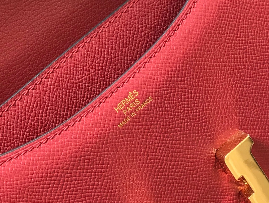CONSTANCE 18 ROJO OSCURO EPSOM GOLD HARDWARE