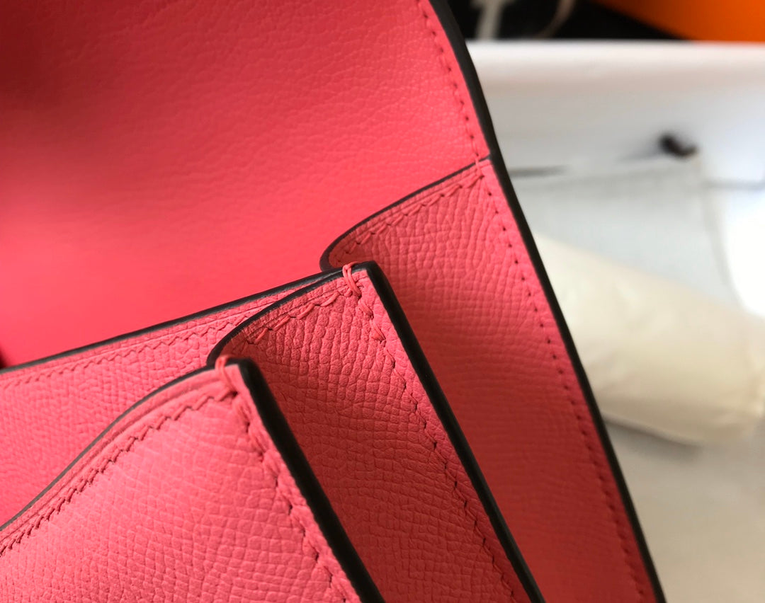 CONSTANCE 18 ROSA OSCURO EPSOM HARDWARE DORADO