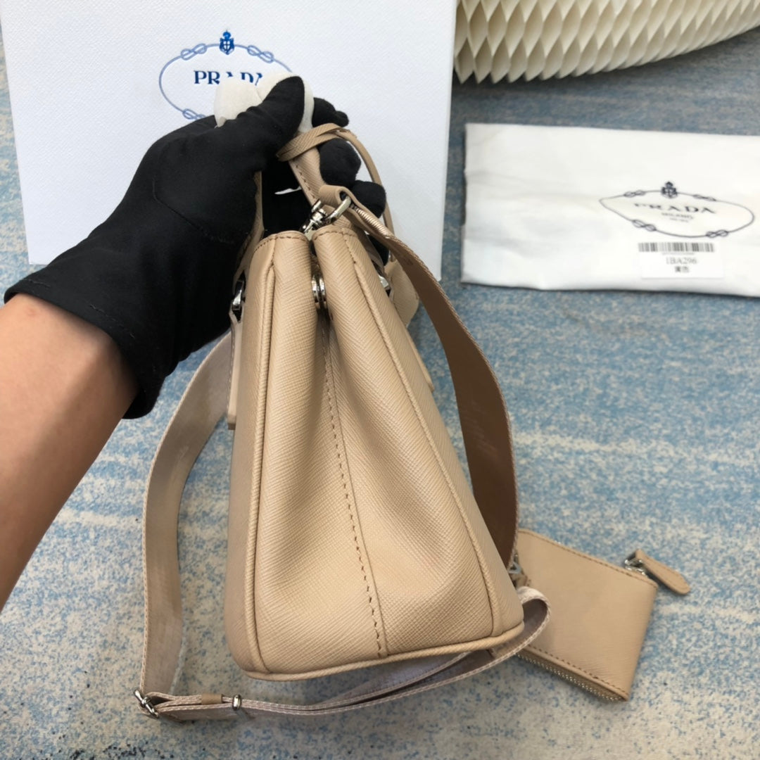 BOLSO PRA MINI 23 DE PIEL SAFFIANO BEIGE TAN BEIGE