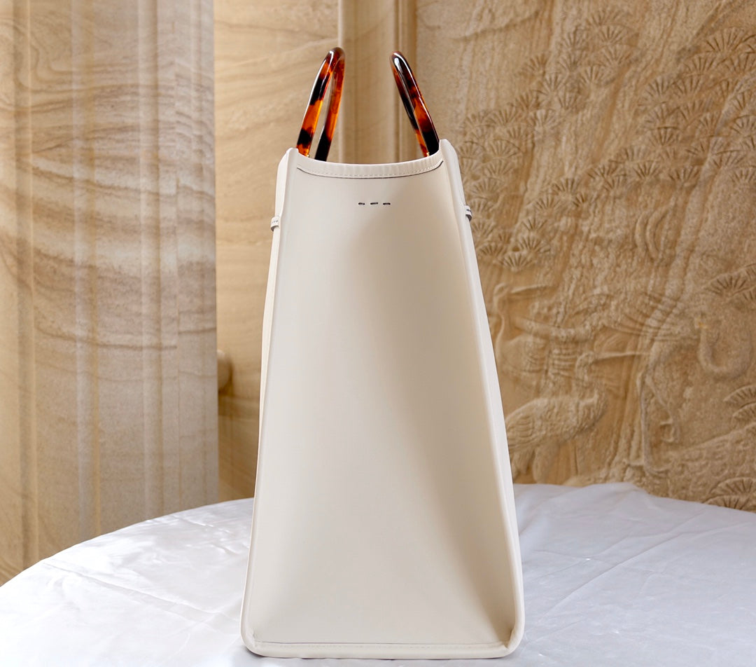 Bolso grande Fend Sunshine 40.5 de piel blanca