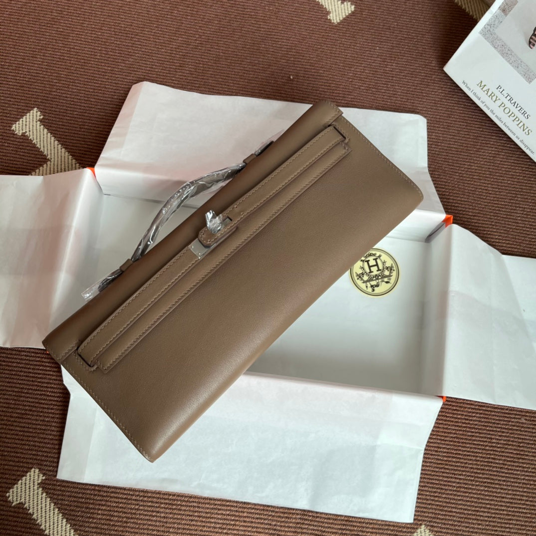 HM Kelly Cut 31cm Marrón Swift Cuero Shw
