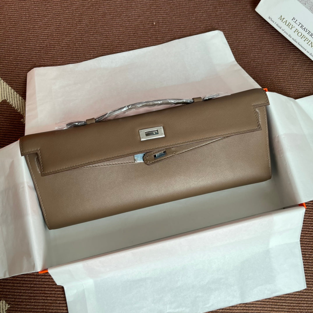 HM Kelly Cut 31cm Marrón Swift Cuero Shw