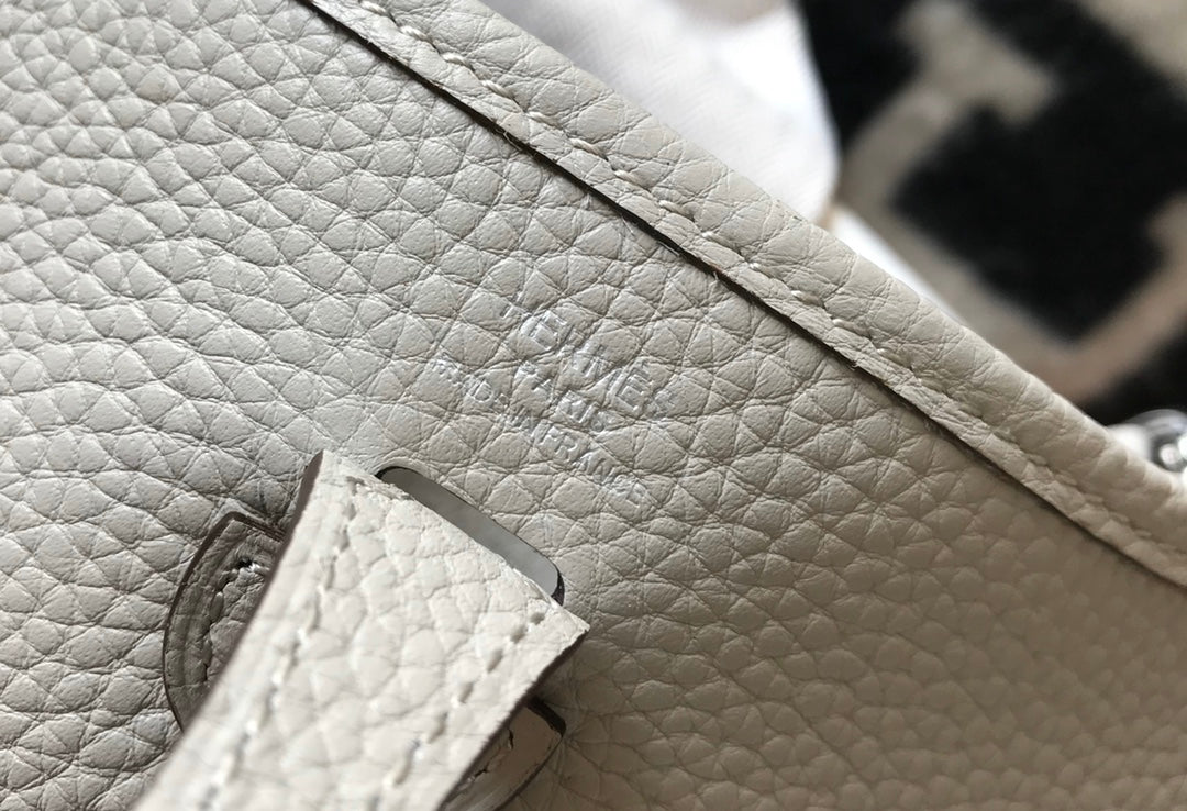 Mini Evelyne 18 cm Gris clair Togo Quincaillerie argentée