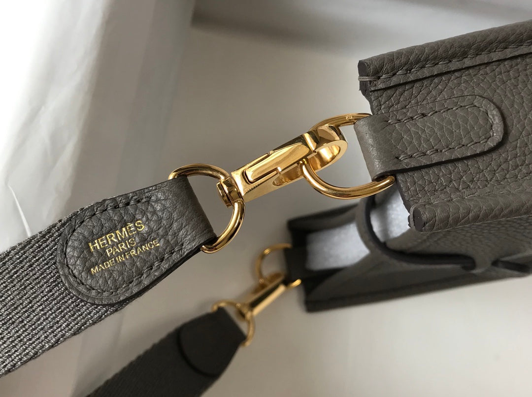 Mini Evelyne 18cm Gris Foncé Togo Ghw